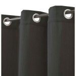 Rideau oeillets velours gris urban côtelé 135x250 Rideau oeillets velours gris urban côtelé 135x250