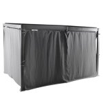 Rideaux pour pergola avila ardoise 4x3m en polyester - hespride