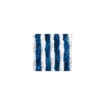 Rideau de porte chenilles coloris blanc / bleu pour caravane et camping - car