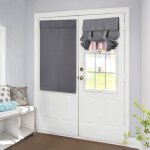 Rideau de porte - fen�tre occultant � isolation thermique 66 x 102 cm gris fonc� panneau simple