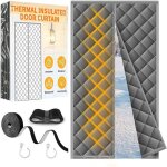 Rideau de porte isolant thermique 100 x 210 cm rideau thermique magn�tique isolant anti froid et chaleur ...