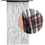 Rideau de porte � perles de cristal - rideau de porte � pompons - rideau de penderie - s�parateur de ...