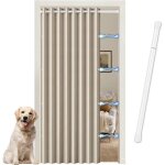Rideau de porte pliable sans per�age - installation facile avec tringle t�lescopique offerte - rideau ...