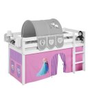 Rideaux - klaus herding - la reine des neiges - 100% coton - lilas - accessoires lit mezzanine