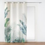 Rideau a oeillets 140 x 260 cm polyester / lin imprime native des. place sans Rideau a oeillets 140 x 260 cm polyester / lin imprime native des. place sans