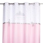 Rideau enfant princesse ruban rose 140x260cm - atmosphera createur dinterieur