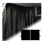 Rideaux de s�paration - 180cm x 90cm - noir - double couche - pour voiture et camping