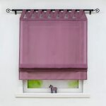 Rideaux store occultant bateau enrouleur fenetre sans perage semi - transparent fuchsia largeur 80 cmxlongu ...