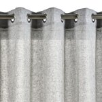 Rideau - storesdeco - gris - 280x300 cm - ?illets - tissu effet lin 100% polyester Rideau - storesdeco - gris - 280x300 cm - ?illets - tissu effet lin 100% polyester