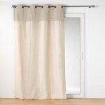 Rideau tamisant a oeillets 140 x 240 cm polycoton tessa beige Rideau tamisant a oeillets 140 x 240 cm polycoton tessa beige