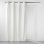 Rideau tamisant � ?illets 140 x 260 cm ? velours relief velouriane blanc