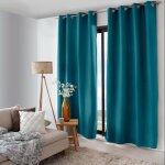 Rideau thermique doubl bleu canard 135x240 cm