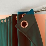 Rideau thermique - eden - nordique - bleu canard - 135 x 240 cm - dos polaire isolant