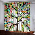 Rideau thermique avec oeillet feuilles de couleur arbre - contemporain - design moderne - 60x120cm Rideau thermique avec oeillet feuilles de couleur arbre - contemporain - design moderne - 60x120cm