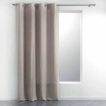 Rideau tiss� � 8 oeillets meliane - beige - 140 x 280 cm