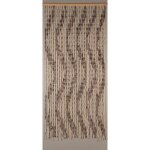 Rideau tiss� - confortex - ma�s spiral - 90 x 200 cm - lani�res feuille de ma�s - rail bois