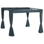 Rideaux pour tonnelle palmeira 3x3m en polyester ardoise - hespride