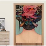 Rideau traditionnel japonais noren - asianliving - fait main - motifs complexes - int�rieur - durable ...