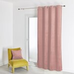 Rideau uni en suédine - effet daim et velours rose clair 140x260 cm Rideau uni en suédine - effet daim et velours rose clair 140x260 cm