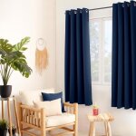 Rideau uni isolant et thermique bleu marine 140x180 cm
