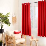 Rideau uni isolant et thermique rouge 140x180 cm