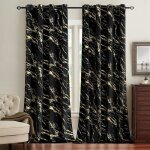 Rideaux velours avec motif de marbre doré - noir - rideau opaque - intérieur - contemporain - design Rideaux velours avec motif de marbre doré - noir - rideau opaque - intérieur - contemporain - design