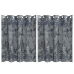 Rideaux en velours - vidaxl - gris argent� - 140x140 cm - occultants - lot de 2 - isolants thermiques ...