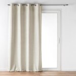 Rideau velours tamisant 140 x 260 cm avec ?illets - beige - douceur dint�rieur