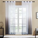 Voilage no�l gris - rideaux d�grad� � oeillets - 140x260cm - salon moderne cuisine