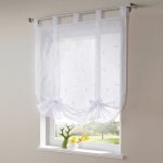 Rideaux voilages fenetre store romain broderie rideau intrieur pour dcoration salon chambre balcon ...