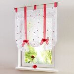 Rideaux voilages fenetre store romain broderie rideau intrieur pour dcoration salon chambre balcon ...
