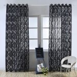 Rideau voilages - feuillet noir - 100 x 250 cm