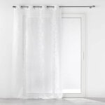 Rideau voilage � ?illets brod� edenia 140x240cm blanc