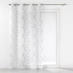 Rideau voilage � ?illets brod� edenia 140x240cm gris