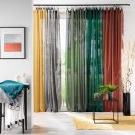 Rideau voilage - senez - 140 x 240 cm - jaune - ?illets - style contemporain