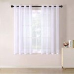 Rideau voilages transparent - en d�grad� � oeillets - pour cuisine salon chambre - 2 panneaux 140175cm ...