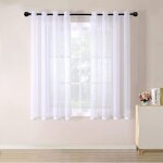 Rideau voilages transparent - en d�grad� � oeillets - pour cuisine salon chambre - 2 panneaux 140175cm ...