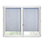 Rideaux voile - denim - 60 x 90 cm - 100% polyester - passe - tringle - intérieur Rideaux voile - denim - 60 x 90 cm - 100% polyester - passe - tringle - intérieur