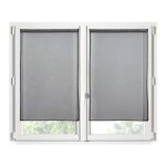 Paire de rideaux voile brise bise 60 x 160 cm anthracite