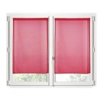 Paire de rideaux voile brise bise rouge 60 x 120 cm