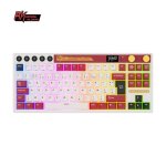 Rk royal kludge m87 clavier de jeu sans fil75 % 24 ghz / bluetooth / usb - c interrupteur cr�me r�tro�clair� ...