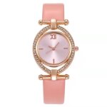 Montre femme rmega - analogique - rose - etanche 50m - cuir - coffret cadeau