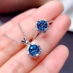 Parure bijoux femme - rmega - collier femme bague ajustable - plaqu or blanc - zircon - cristaux