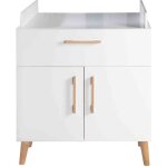Roba commode à langer mick à plan amovible - style scandinave - blanc Roba commode à langer mick à plan amovible - style scandinave - blanc