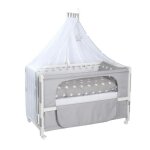 Roba lit cododo complet  little stars  60x120 cm avec 4 roues  freins