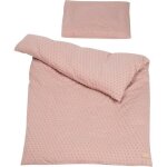 Roba parure de lit bb bio lil planet - housse de couette 100x135 + taie d'oreiller 40x60 - rose