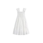 Robe d�t� - rolanko - 11 - 12 ans (160 cm) - manches bouffantes - encolure carr�e - viscose doubl�e coton ...