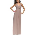 Robe longue - obeeii - beige - taille s - multifonctionnelle sans manches