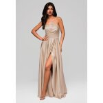 Robe du soir marie maxi - ombre - pour femme - dor�e