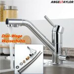 Robinet 3 voies pour systme dosmose - [marque] - [modle] - couleur gris - matire laiton
